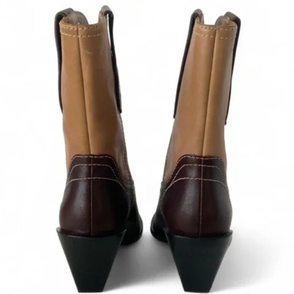 NEW Free People Pitchfork Point Western Boots - Leather, Pointed Toe 925 6s3 - Picture 12 of 15